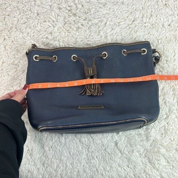 Dooney & Bourke Leather Drawstring Tie Bucket Bag w/ Attached Coin Purse - Picture 10 of 15